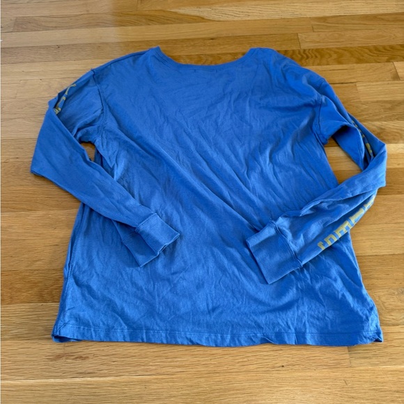 Women's Blue Distressed Los Angeles Chargers Tom Cat 100% Cotton long Sleeve Top - Picture 8 of 11